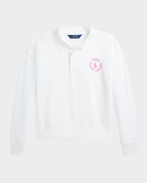 Girl's Polo Embroidered Sweatshirt, Size S-XL