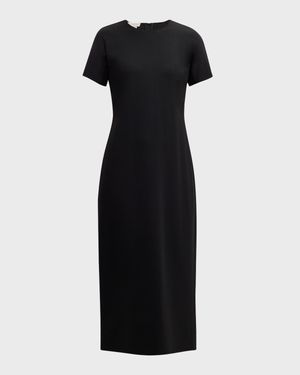 A-Line Wool-Blend Maxi Dress