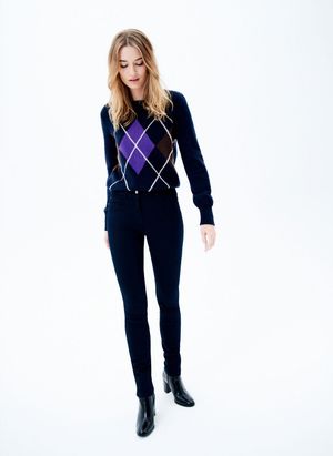 Caroll - Jean slim en coton mélangé - Taille 46 - Bleu