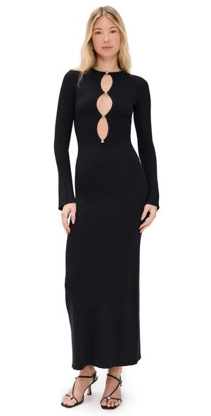 BARDOT Nautico Knit Maxi Dress Black L