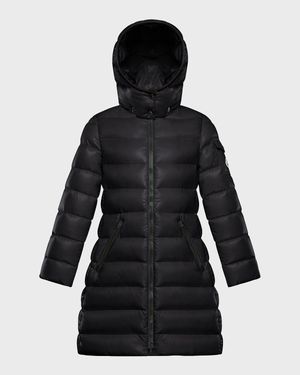 Kid's Moka Long Puffer Coat, Size 4-6