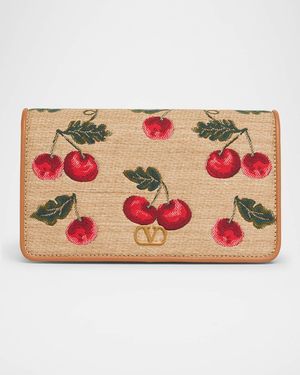 VLOGO Signature Mini Cherries Jacquard Shoulder Bag