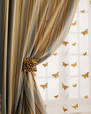Each 96"L Milano Striped Curtain