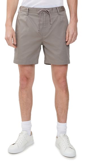 Onia Garment Dye Cotton Drawstring Shorts 6 Cinder 38