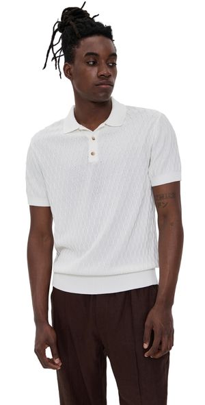 Club Monaco Diamond Polo Cream XS