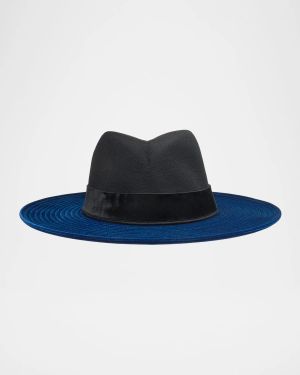 Jeanne Two Toned Velvet Fedora