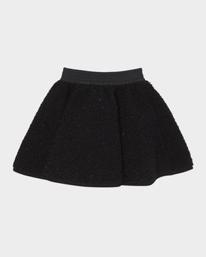Girl's Sparkly Teddy Fleece Skirt, Size 8-10