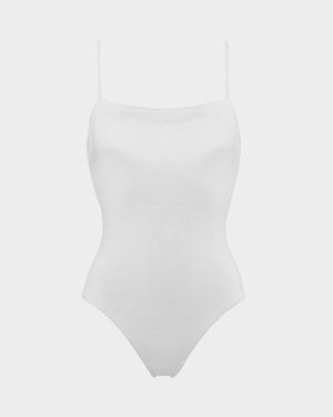 Aquarelle One-Piece Swimsuit with Thin Straps