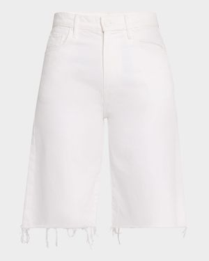 The Maven Bermuda Fray Denim Shorts