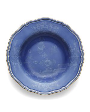 Oriente Italiano Rim Soup Plate, Pervinca