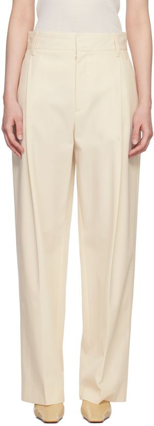 Maria McManus Off-White Pleated Trousers