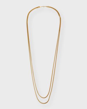 24k Gold Electroplated Double Chain Necklace