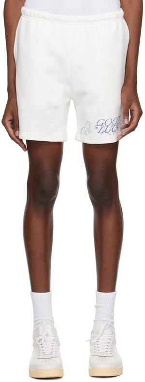 Mr. Saturday Off-White Graphic Shorts