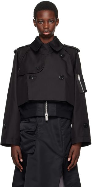 sacai Black Layered Jacket