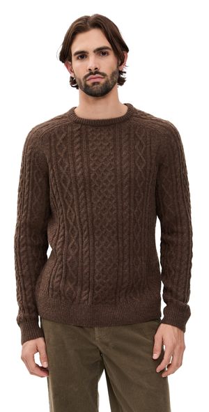 Rhythm Mohair Fishermans Knit Chocolate M