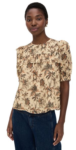 Ulla Johnson Jodie Puff Sleeve Top Cameo 2