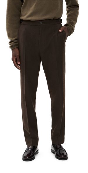 Madewell Officer Pants in Wool Blend Chocolate 36