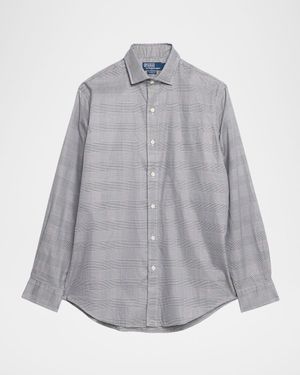 Men's Classic Fit Check Twill Button-Down Shirt