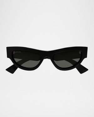 Logo Acetate Cat-Eye Sunglasses