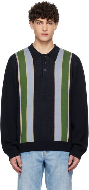 Carhartt Work In Progress Navy Arlo Polo