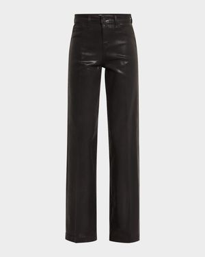 Clayton Coated Wide-Leg Jeans