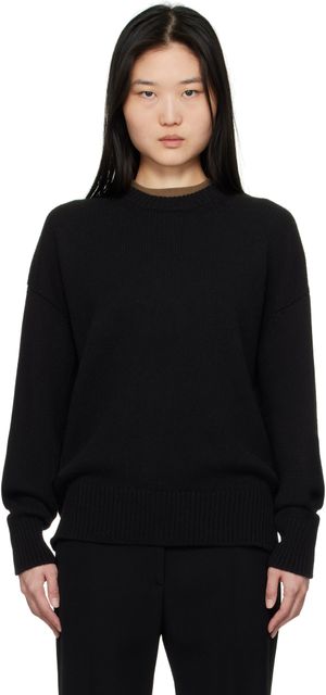 &Daughter Black Balla Slouch Crewneck Sweater
