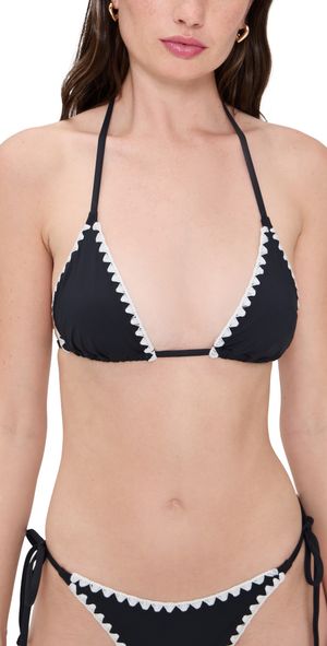 LSPACE Zahra Bikini Top Black/Cream XS