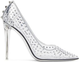 Valentino Garavani Silver Rockstud Heels