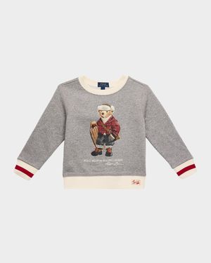 Boy's Polo Bear Fleece Sweatshirt, Size S-XL