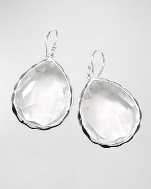 Large Teardrop Earrings in Sterling Silver