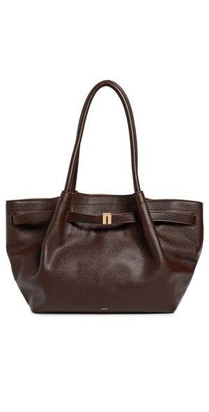 JW PEI Hana Faux Leather Medium Tote Bag Dark Brown One Size