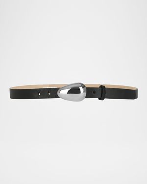 Bean Buckle Leather Belt
