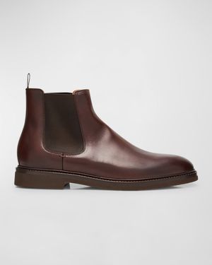 Men's Waxed Calfskin Chelsea Boots