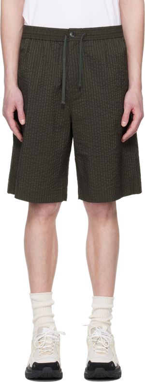 Maison Kitsuné Gray Elasticated Bermuda Shorts