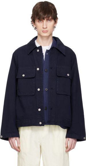 DOCUMENT Navy Non-Fade Denim Jacket