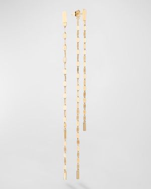14K Yellow Gold Blake Linear Front-Back Bar Chain Earrings