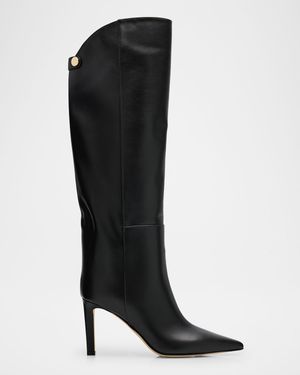 Alizze 85 Leather Knee-High Boots
