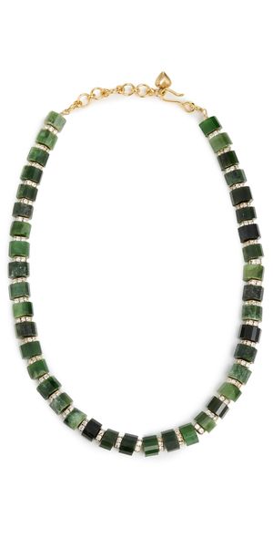 Brinker + Eliza Glimmer Necklace Canadian Green Jade One Size