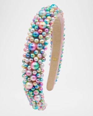 Girl's Iridescent Pearls Headband
