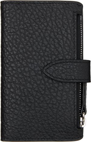 Maison Margiela Black Four Stitches Zip Card Holder