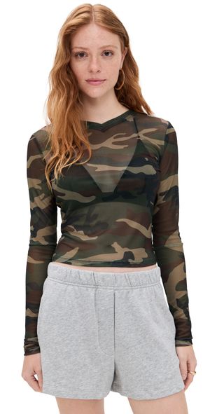 Lioness The Boulevard Mesh Top Camo S