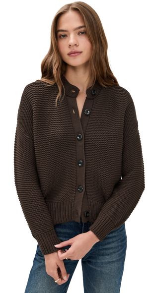 Alex Mill Nico Chunky Cardigan Chocolate XL