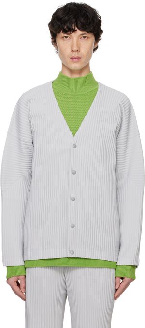 HOMME PLISSÉ ISSEY MIYAKE Gray Basics Cardigan