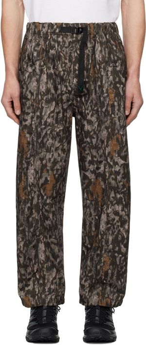 South2 West8 Pantalon brun à ceinture et à coutures centrales