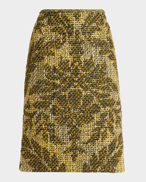 Textured Tweed Pencil Skirt