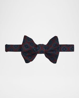 Men's Medallion Mulberry Silk Bow Tie