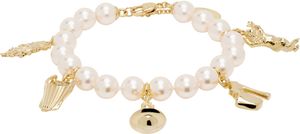 Vivienne Westwood White & Gold Anglo Pearl Bracelet