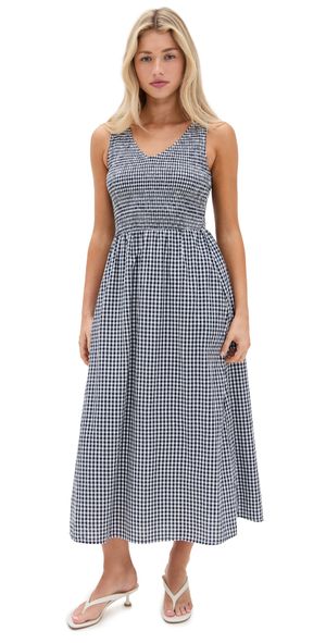 Marea Cora Dress Navy Gingham M