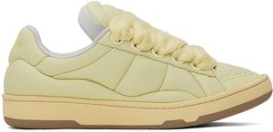 Lanvin Yellow Curb XL Leather Sneakers