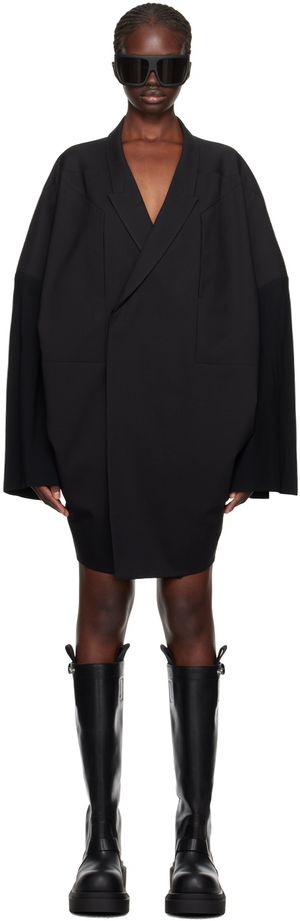 Rick Owens Black Oversized Arrowhead Blazer